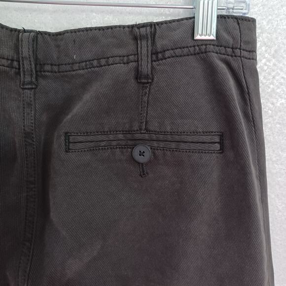 Anthropologie Button Leg Utility Pant Size 29 Black Soft Lyocell Blend Twill NEW - Picture 4 of 11